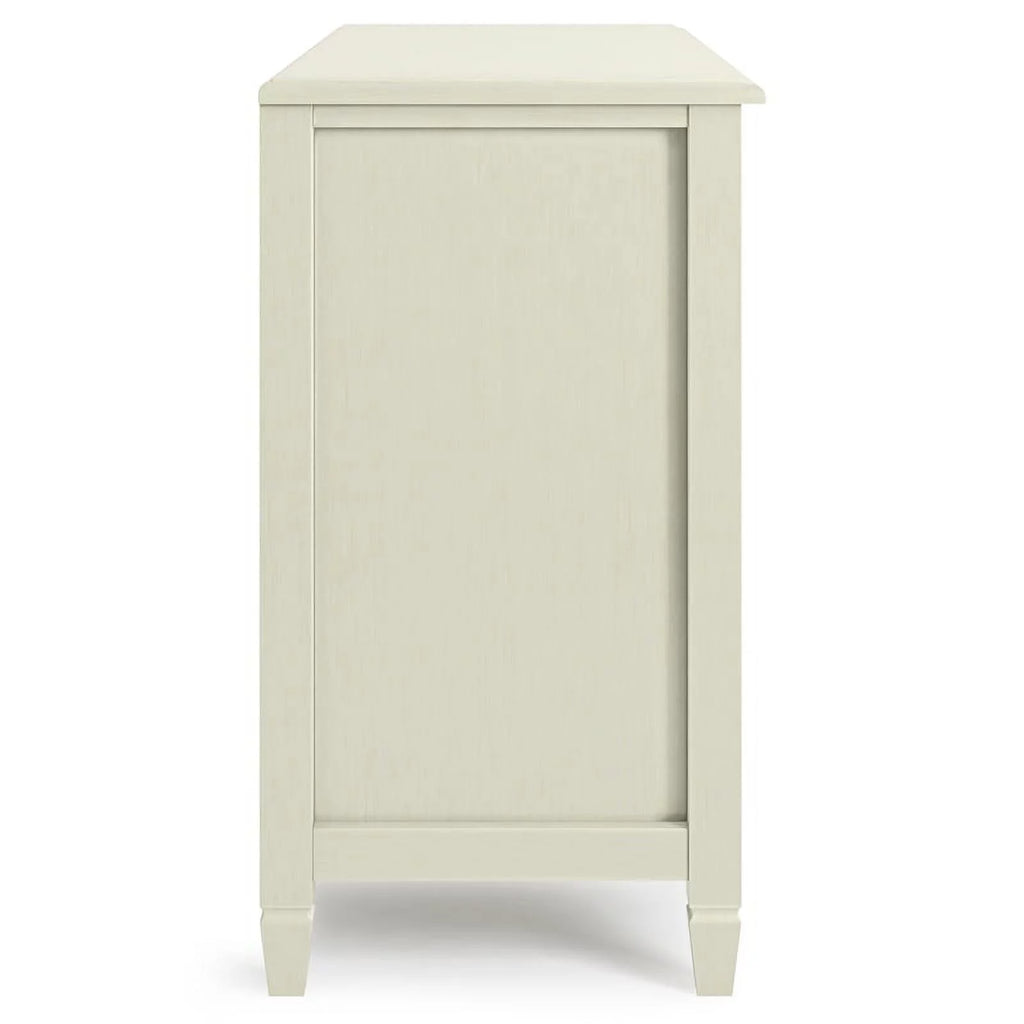 Antique White Solid Wood 46 inch Wide Low Storage Cabinet L24262