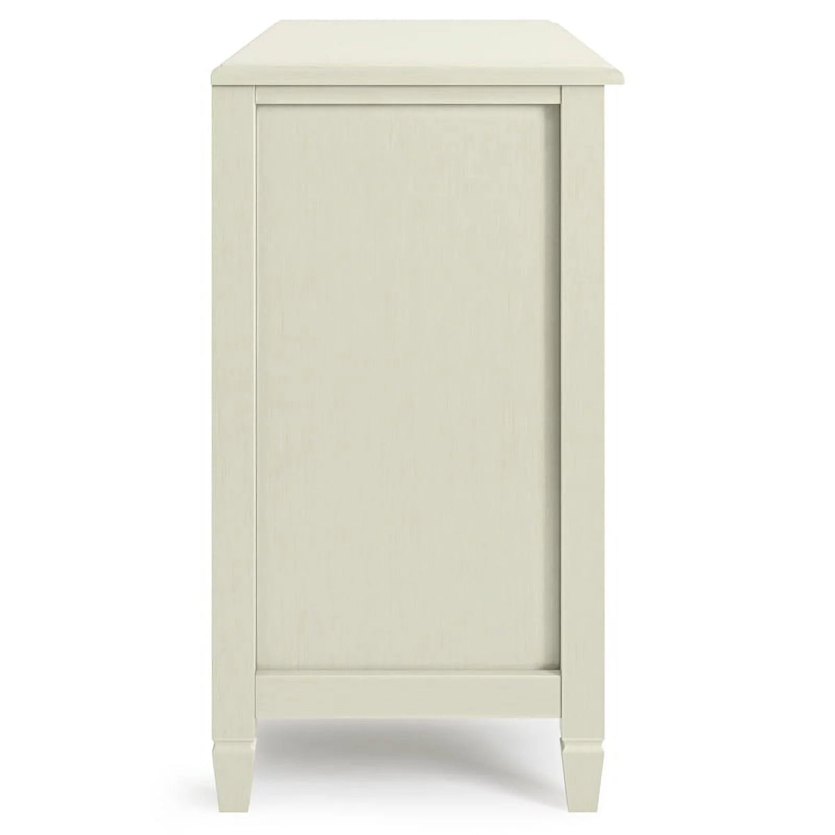Antique White Solid Wood 46 inch Wide Low Storage Cabinet L24262