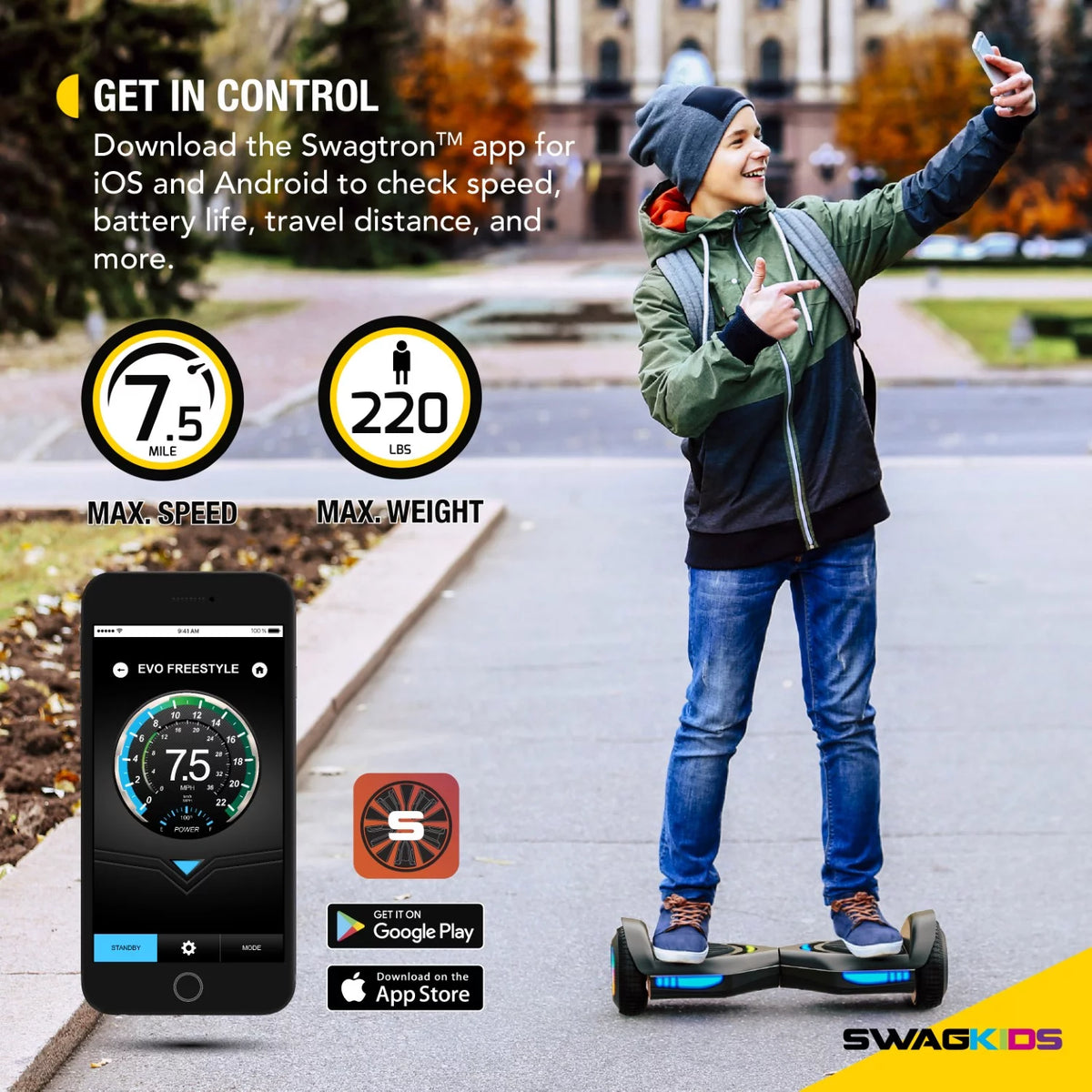 Multicolor Hoverboard with Bluetooth Speaker N2624