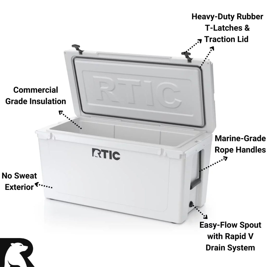 145 qt Insulated Portable Cooler White R4191