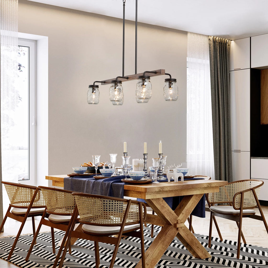 6-Light Glass Chandelier I9502