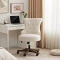 Adjustable Swivel Linen Fabric Office Chair with Wheels B9141