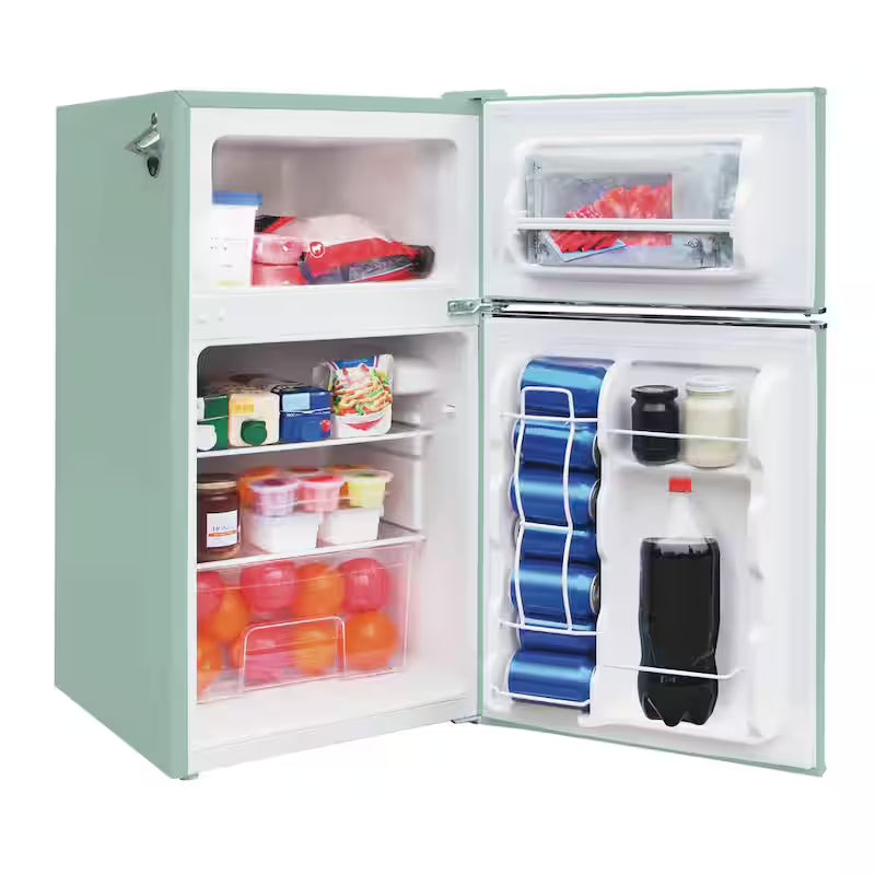 Mint 2 Door Retro Mini Fridge P4428