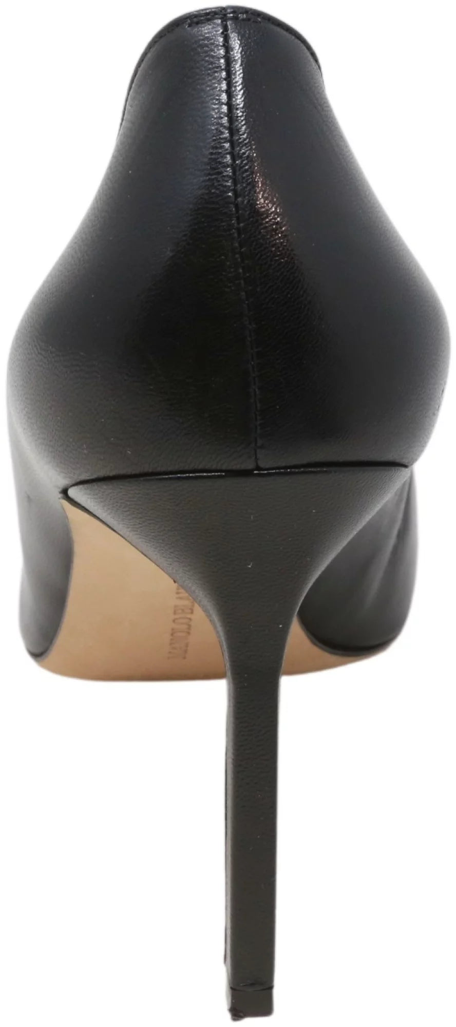 Black Leather Ankle-High Pump F5707