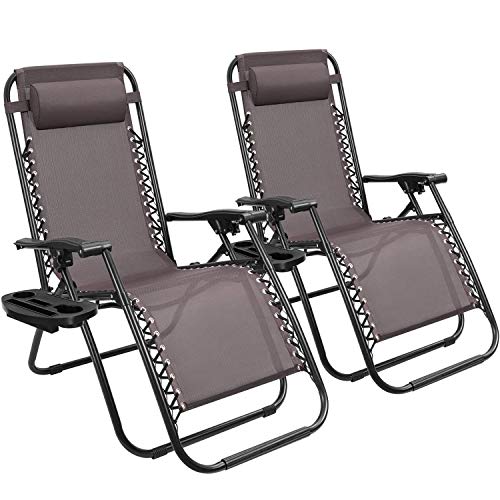 Beige Zero Gravity Chair Set of 2 E5424
