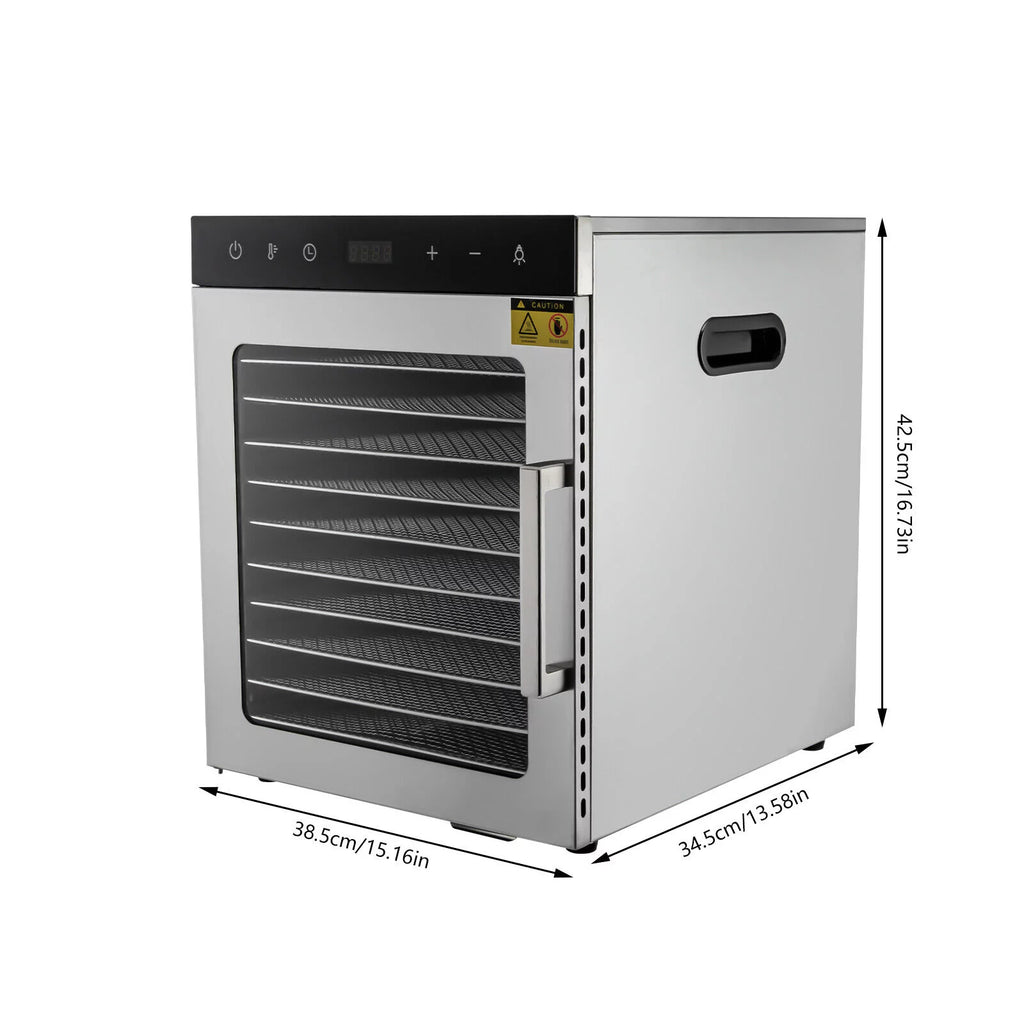 10 Trays Stainless Steel Food Dehydrator with Timer C1445