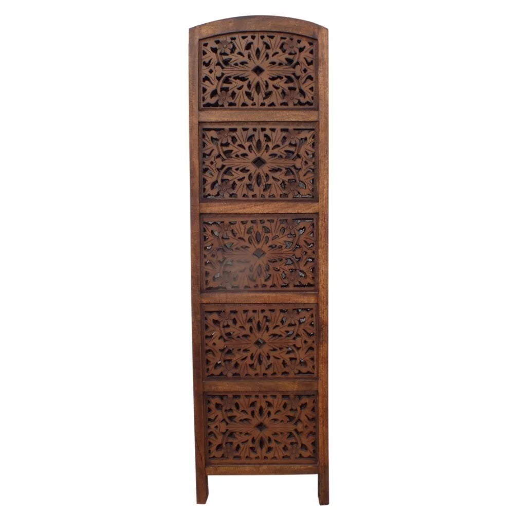 Foldable 4 Panel Mango Wood Room Divider Z858578
