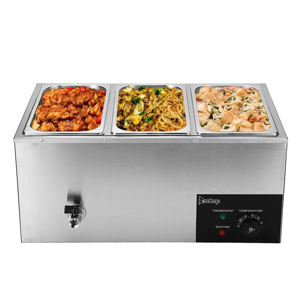 6.9Qt 3-Pan Stainless Steel Food Warmer T453856