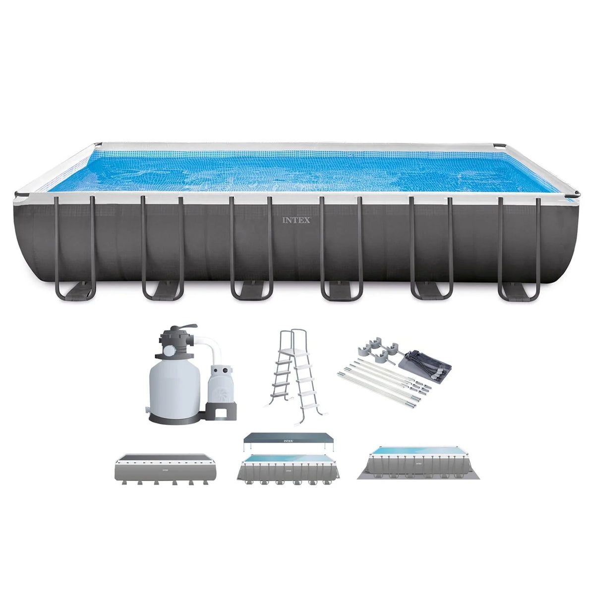 24' x 12' x 52 Swimming Pool with Sun Canopy A668
