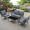 Grey Aluminum Outdoor Sectional Sofa Set A6115