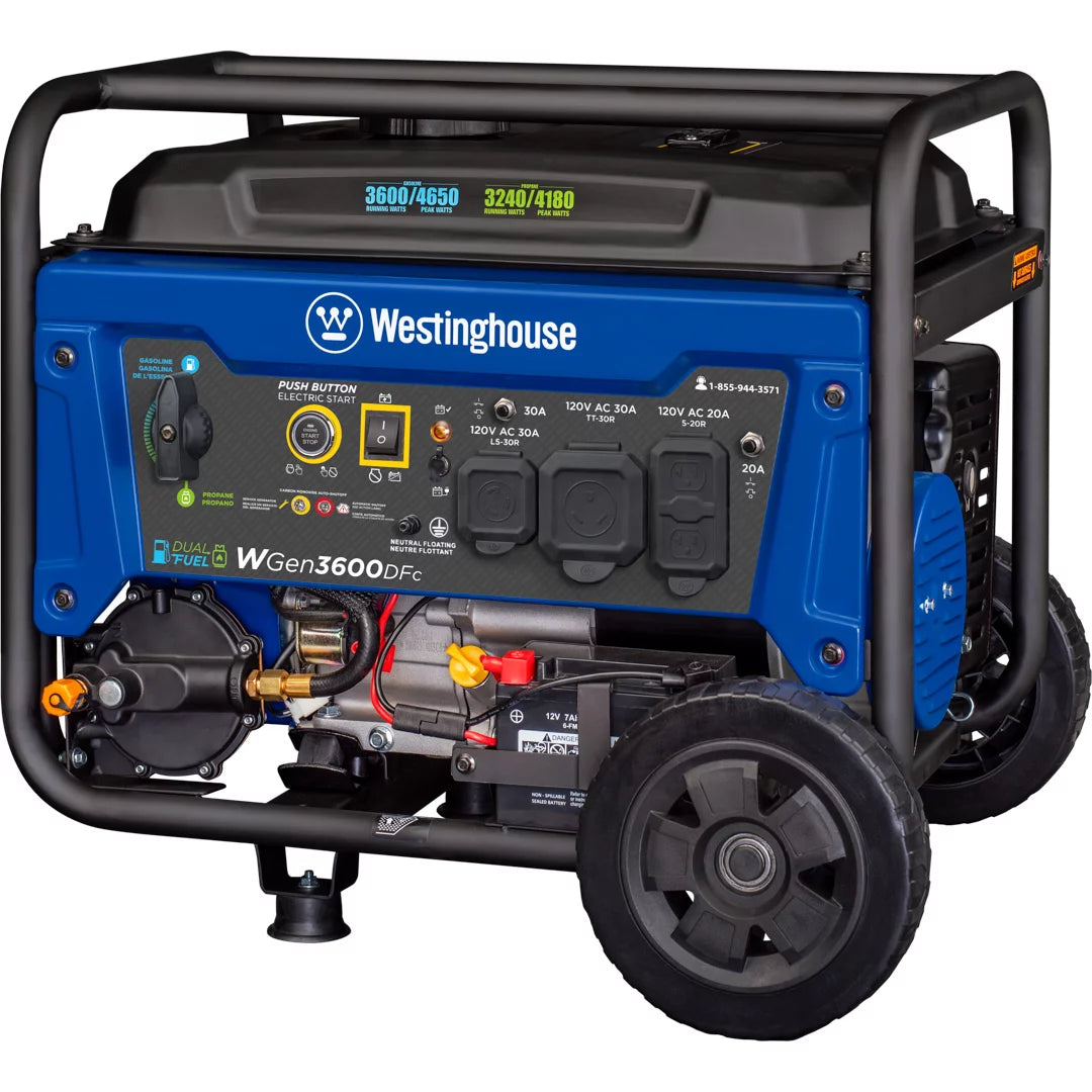 4650 Peak Watt Dual Fuel Portable Generator H943875