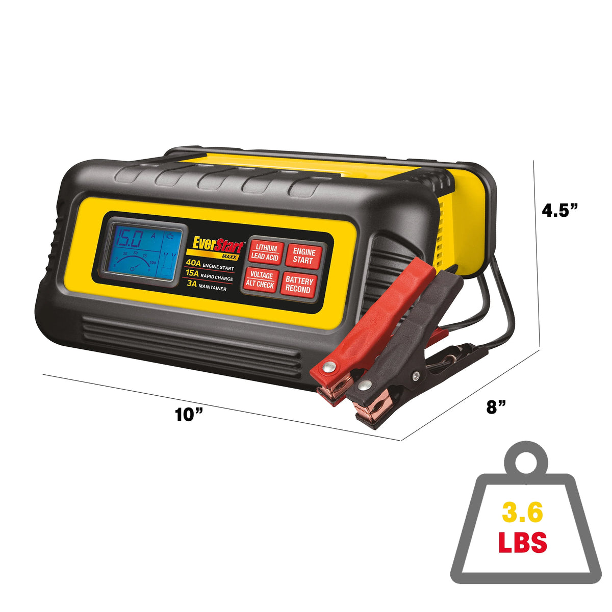 15 Amp Battery Charger and Maintainer with 40 Amp Engine Start D524