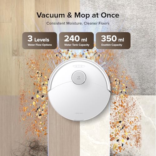 Robot Vacuum and Mop Cleaner, 5500Pa Suction, Lidar Navigation D187