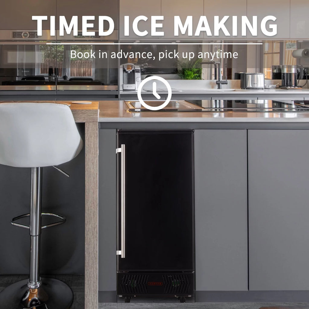 Commercial Ice Maker Machine 80lbs/24H Stainless Steel Black U87277