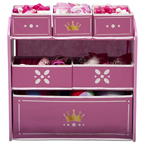 White/Pink 6 Bin Toy Storage Organizer N40303