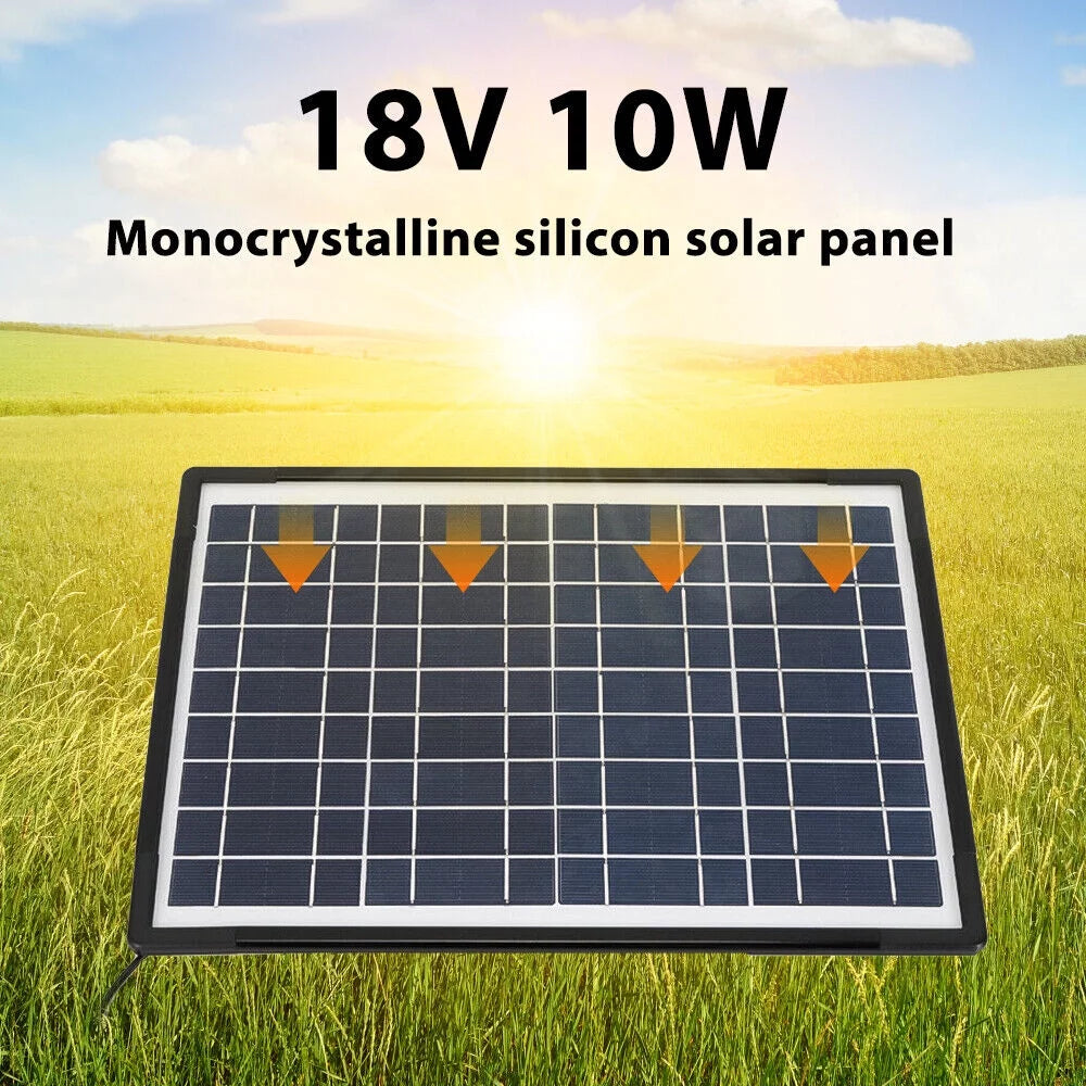 Solar Panel Generator System Portable Home Kit LED Light 12V USB Charger Camping X41522