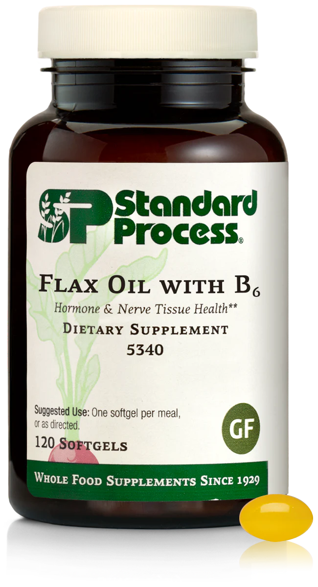 Flax Oil with B6, 120 Softgels Q62093