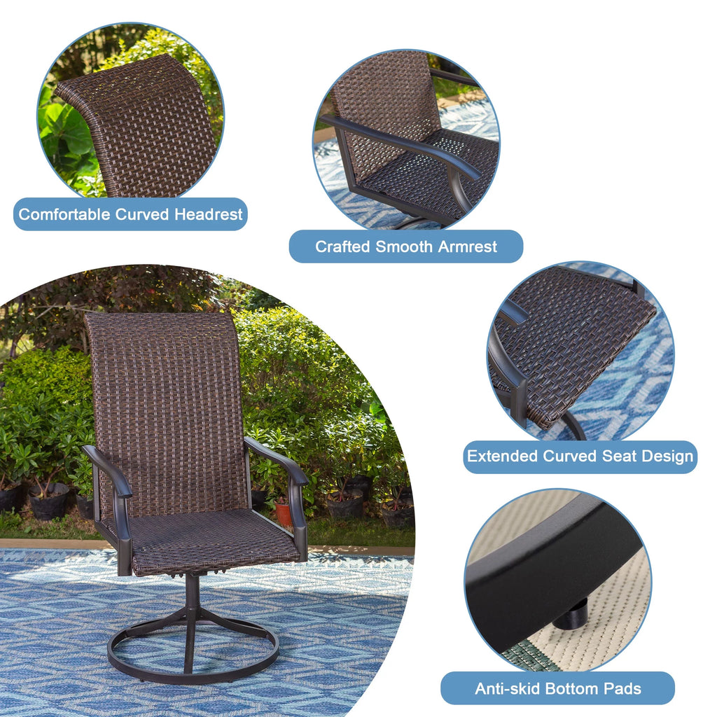7 Pieces Wicker Rattan Patio Dining Set R403326