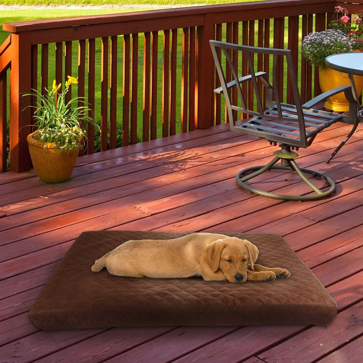 Waterproof Indoor/Outdoor Memory Foam Pet Bed P1119