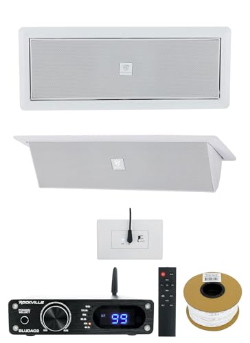 4" Ceiling/Wall Speakers with Amplifier and 16AWG Speaker Wire E5988