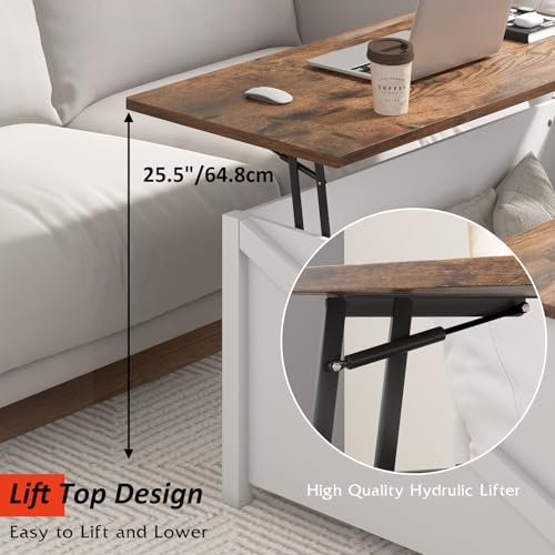 Black Lift Top Coffee Table with Storage W635311