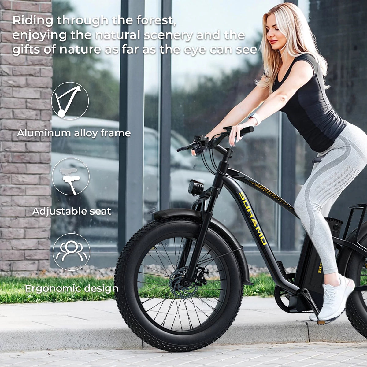 750W 26 Fat Tire Electric Mountain Bike O324005