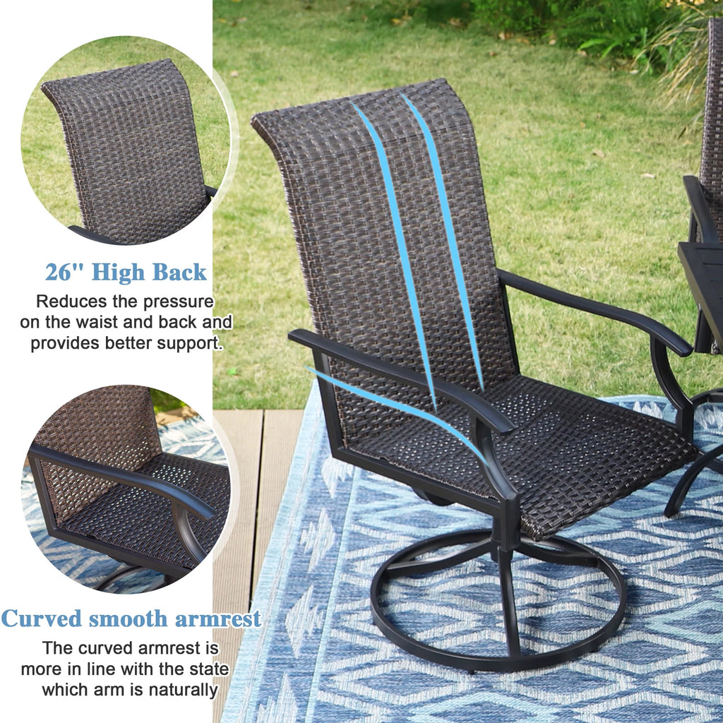 7 Pieces Wicker Rattan Patio Dining Set R403326